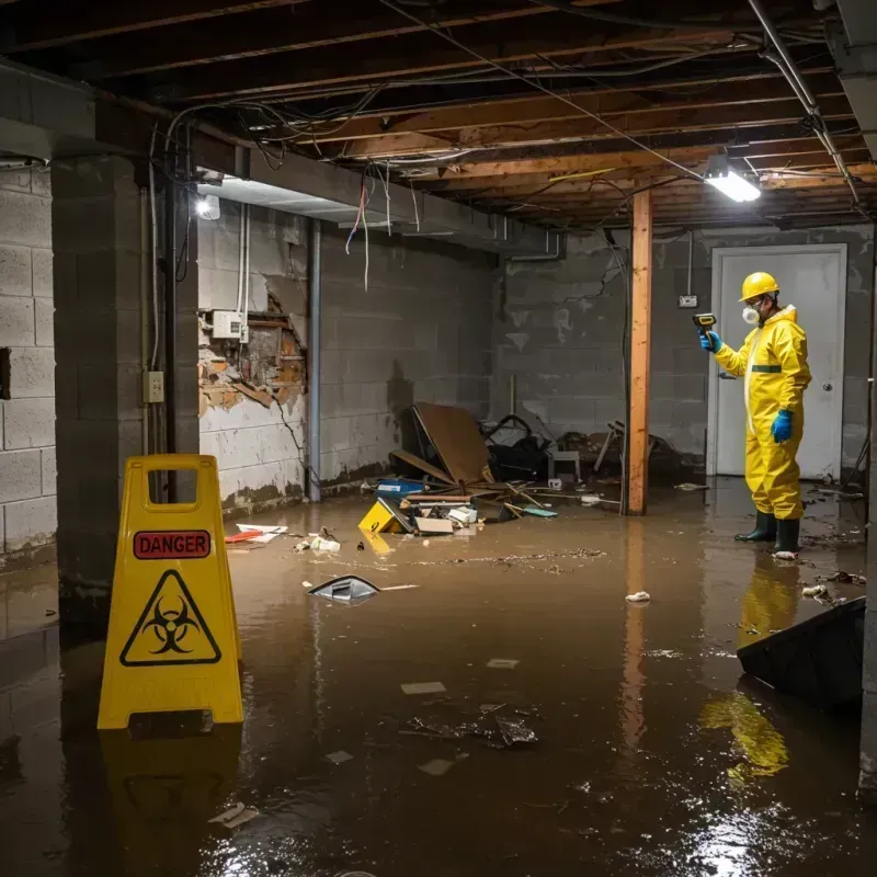 Flooded Basement Electrical Hazard in Dalton, MA Property